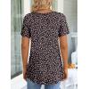 imageLONGYUAN Womens Tunic Tops 2025 Short Sleeve Shirts Summer Casual Tee Comfy Blouses S4XLBlack Little Floral