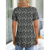 imageLONGYUAN Womens Tunic Tops 2025 Short Sleeve Shirts Summer Casual Tee Comfy Blouses S4XLBlackwhite Daisy