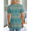 imageLONGYUAN Womens Tunic Tops 2025 Short Sleeve Shirts Summer Casual Tee Comfy Blouses S4XLBluekhaki