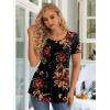 imageLONGYUAN Womens Tunic Tops 2025 Short Sleeve Shirts Summer Casual Tee Comfy Blouses S4XLFl Brown Black
