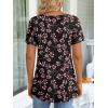 imageLONGYUAN Womens Tunic Tops 2025 Short Sleeve Shirts Summer Casual Tee Comfy Blouses S4XLFl Gypsophila Black
