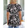 imageLONGYUAN Womens Tunic Tops 2025 Short Sleeve Shirts Summer Casual Tee Comfy Blouses S4XLFl Pink Black