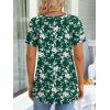 imageLONGYUAN Womens Tunic Tops 2025 Short Sleeve Shirts Summer Casual Tee Comfy Blouses S4XLFloret Green