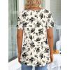imageLONGYUAN Womens Tunic Tops 2025 Short Sleeve Shirts Summer Casual Tee Comfy Blouses S4XLInk Rose