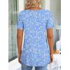 imageLONGYUAN Womens Tunic Tops 2025 Short Sleeve Shirts Summer Casual Tee Comfy Blouses S4XLLb White Flower