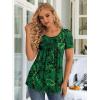 imageLONGYUAN Womens Tunic Tops 2025 Short Sleeve Shirts Summer Casual Tee Comfy Blouses S4XLLeaf Green