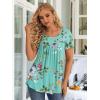 imageLONGYUAN Womens Tunic Tops 2025 Short Sleeve Shirts Summer Casual Tee Comfy Blouses S4XLMint Green