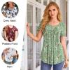 imageLONGYUAN Womens Tunic Tops 2025 Short Sleeve Shirts Summer Casual Tee Comfy Blouses S4XLNavy Blue