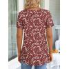 imageLONGYUAN Womens Tunic Tops 2025 Short Sleeve Shirts Summer Casual Tee Comfy Blouses S4XLRedwhite Fl
