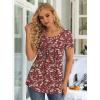 imageLONGYUAN Womens Tunic Tops 2025 Short Sleeve Shirts Summer Casual Tee Comfy Blouses S4XLRedwhite Fl