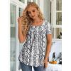 imageLONGYUAN Womens Tunic Tops 2025 Short Sleeve Shirts Summer Casual Tee Comfy Blouses S4XLSnake Print White