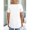imageLONGYUAN Womens Tunic Tops 2025 Short Sleeve Shirts Summer Casual Tee Comfy Blouses S4XLWhite