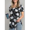 imageLONGYUAN Womens Tunic Tops 2025 Short Sleeve Shirts Summer Casual Tee Comfy Blouses S4XLWhite Lily