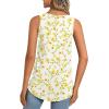 imageLONGYUAN Womens Tank Tops 2025 Summer Tunics Casual Sleeveless Shirts Ladies Loose Fit Blouses S4XLApricot Floret