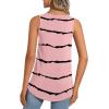 imageLONGYUAN Womens Tank Tops 2025 Summer Tunics Casual Sleeveless Shirts Ladies Loose Fit Blouses S4XLBean Red Stripe