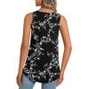 imageLONGYUAN Womens Tank Tops 2025 Summer Tunics Casual Sleeveless Shirts Ladies Loose Fit Blouses S4XLBlack Carving