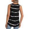 imageLONGYUAN Womens Tank Tops 2025 Summer Tunics Casual Sleeveless Shirts Ladies Loose Fit Blouses S4XLBlack Stripe