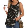 imageLONGYUAN Womens Tank Tops 2025 Summer Tunics Casual Sleeveless Shirts Ladies Loose Fit Blouses S4XLBlack Winter Fl