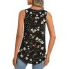 imageLONGYUAN Womens Tank Tops 2025 Summer Tunics Casual Sleeveless Shirts Ladies Loose Fit Blouses S4XLBlack Winter Fl