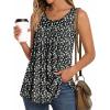 imageLONGYUAN Womens Tank Tops 2025 Summer Tunics Casual Sleeveless Shirts Ladies Loose Fit Blouses S4XLBlackwhite Daisy