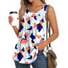 imageLONGYUAN Womens Tank Tops 2025 Summer Tunics Casual Sleeveless Shirts Ladies Loose Fit Blouses S4XLColor Block