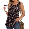 imageLONGYUAN Womens Tank Tops 2025 Summer Tunics Casual Sleeveless Shirts Ladies Loose Fit Blouses S4XLFl Gypsophila Black