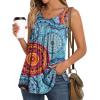 imageLONGYUAN Womens Tank Tops 2025 Summer Tunics Casual Sleeveless Shirts Ladies Loose Fit Blouses S4XLFl Mix Blue