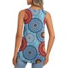 imageLONGYUAN Womens Tank Tops 2025 Summer Tunics Casual Sleeveless Shirts Ladies Loose Fit Blouses S4XLFl Mix Blue