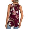 imageLONGYUAN Womens Tank Tops 2025 Summer Tunics Casual Sleeveless Shirts Ladies Loose Fit Blouses S4XLFl Wine Red