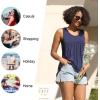 imageLONGYUAN Womens Tank Tops 2025 Summer Tunics Casual Sleeveless Shirts Ladies Loose Fit Blouses S4XLGreen Begonia Fl