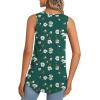 imageLONGYUAN Womens Tank Tops 2025 Summer Tunics Casual Sleeveless Shirts Ladies Loose Fit Blouses S4XLGreen Begonia Fl