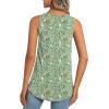 imageLONGYUAN Womens Tank Tops 2025 Summer Tunics Casual Sleeveless Shirts Ladies Loose Fit Blouses S4XLGreen Sparrow