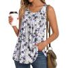 imageLONGYUAN Womens Tank Tops 2025 Summer Tunics Casual Sleeveless Shirts Ladies Loose Fit Blouses S4XLGrey Purple Fl