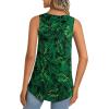 imageLONGYUAN Womens Tank Tops 2025 Summer Tunics Casual Sleeveless Shirts Ladies Loose Fit Blouses S4XLLeaf Green