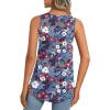 imageLONGYUAN Womens Tank Tops 2025 Summer Tunics Casual Sleeveless Shirts Ladies Loose Fit Blouses S4XLMixed Blue Redflower