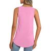 imageLONGYUAN Womens Tank Tops 2025 Summer Tunics Casual Sleeveless Shirts Ladies Loose Fit Blouses S4XLPink
