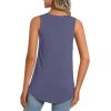 imageLONGYUAN Womens Tank Tops 2025 Summer Tunics Casual Sleeveless Shirts Ladies Loose Fit Blouses S4XLPurple Grey