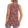 imageLONGYUAN Womens Tank Tops 2025 Summer Tunics Casual Sleeveless Shirts Ladies Loose Fit Blouses S4XLRedwhite Fl