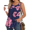 imageLONGYUAN Womens Tank Tops 2025 Summer Tunics Casual Sleeveless Shirts Ladies Loose Fit Blouses S4XLRose Silhouette