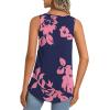 imageLONGYUAN Womens Tank Tops 2025 Summer Tunics Casual Sleeveless Shirts Ladies Loose Fit Blouses S4XLRose Silhouette