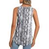 imageLONGYUAN Womens Tank Tops 2025 Summer Tunics Casual Sleeveless Shirts Ladies Loose Fit Blouses S4XLSnake Print White