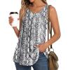 imageLONGYUAN Womens Tank Tops 2025 Summer Tunics Casual Sleeveless Shirts Ladies Loose Fit Blouses S4XLSnake Print White