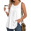 imageLONGYUAN Womens Tank Tops 2025 Summer Tunics Casual Sleeveless Shirts Ladies Loose Fit Blouses S4XLWhite