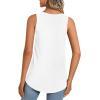 imageLONGYUAN Womens Tank Tops 2025 Summer Tunics Casual Sleeveless Shirts Ladies Loose Fit Blouses S4XLWhite