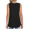 imageLONGYUAN Womens Tank Tops Summer Sleeveless Tunic Square Neck S4XLAblack