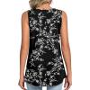 imageLONGYUAN Womens Tank Tops Summer Sleeveless Tunic Square Neck S4XLAblack Carving