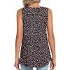 imageLONGYUAN Womens Tank Tops Summer Sleeveless Tunic Square Neck S4XLAblack Litte Fl