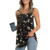 imageLONGYUAN Womens Tank Tops Summer Sleeveless Tunic Square Neck S4XLAblack Winter Fl