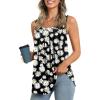 imageLONGYUAN Womens Tank Tops Summer Sleeveless Tunic Square Neck S4XLAblackdaisy
