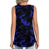 imageLONGYUAN Womens Tank Tops Summer Sleeveless Tunic Square Neck S4XLAblue Flower